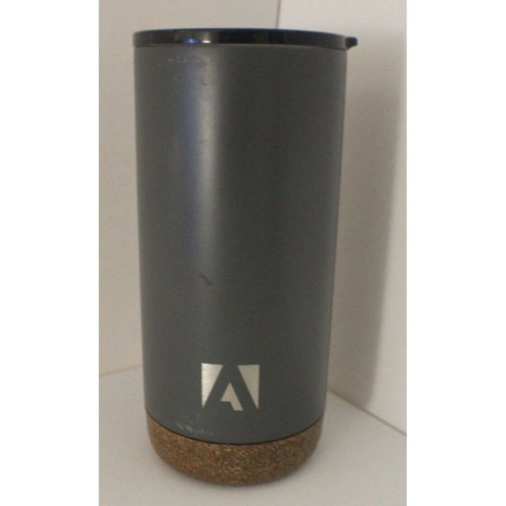 Adobe Logo Metal Tumbler‎ Cork Base